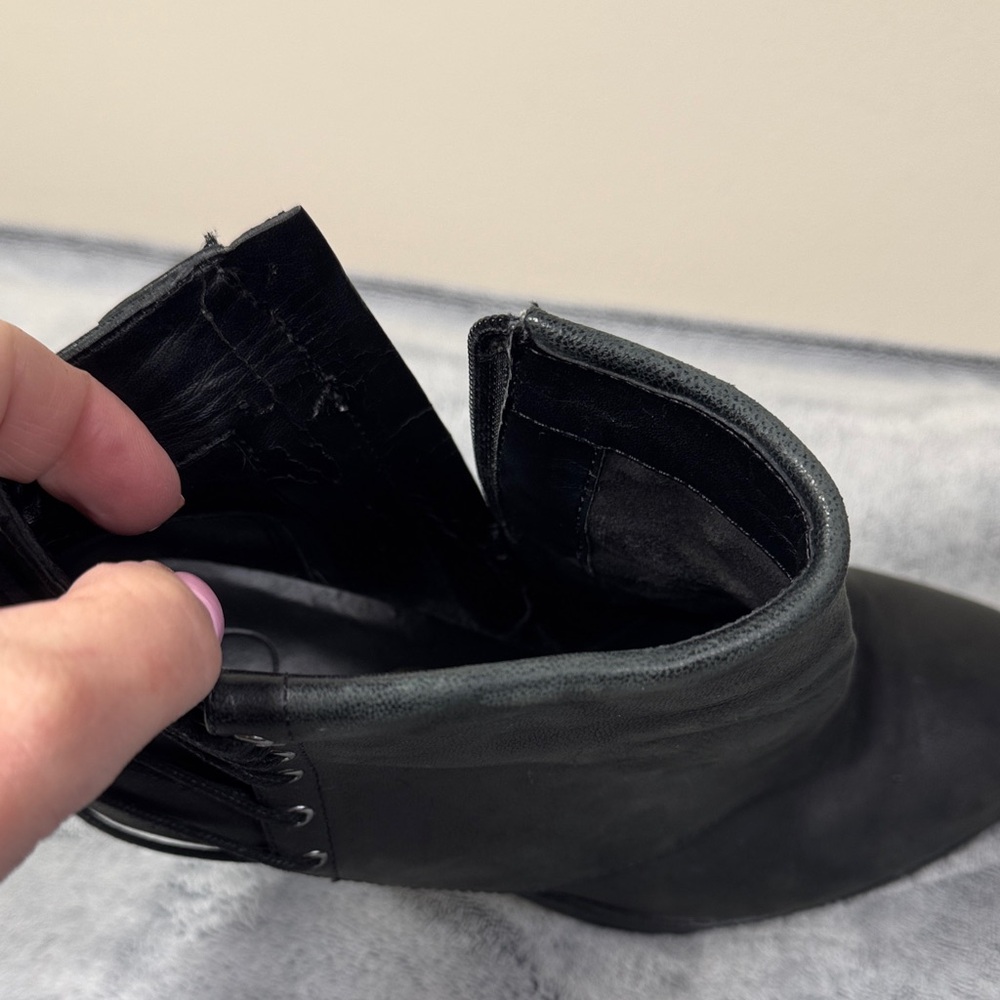 Jessica Simpson JS-Calvery Black Leather Ankle Bootie - Size 7 - VGUC - Picture 9 of 15